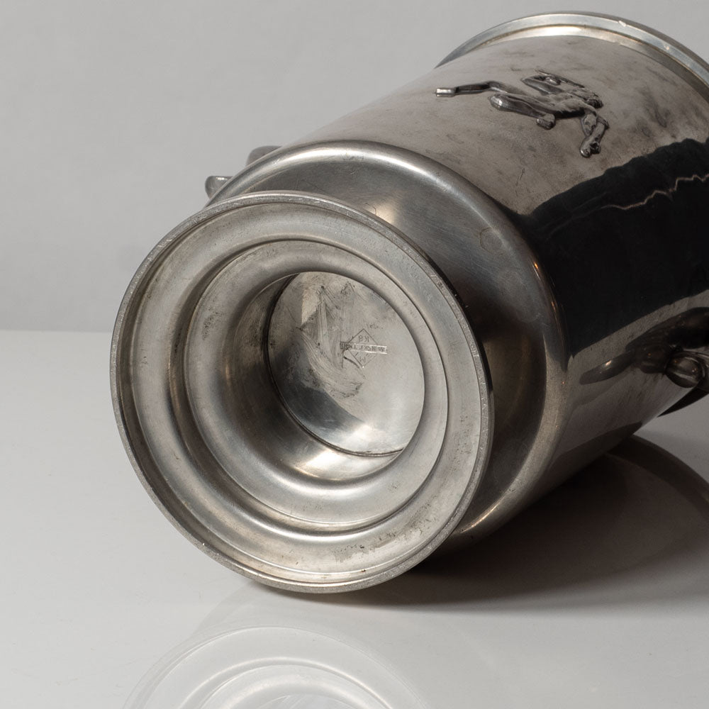 EMI, Sweden, art deco pewter vase with two handles L3356