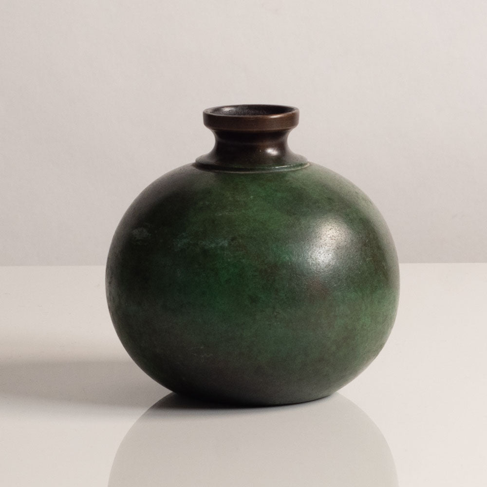 Just Andersen for GAB, Sweden, round bronze vase, 1930s M5489