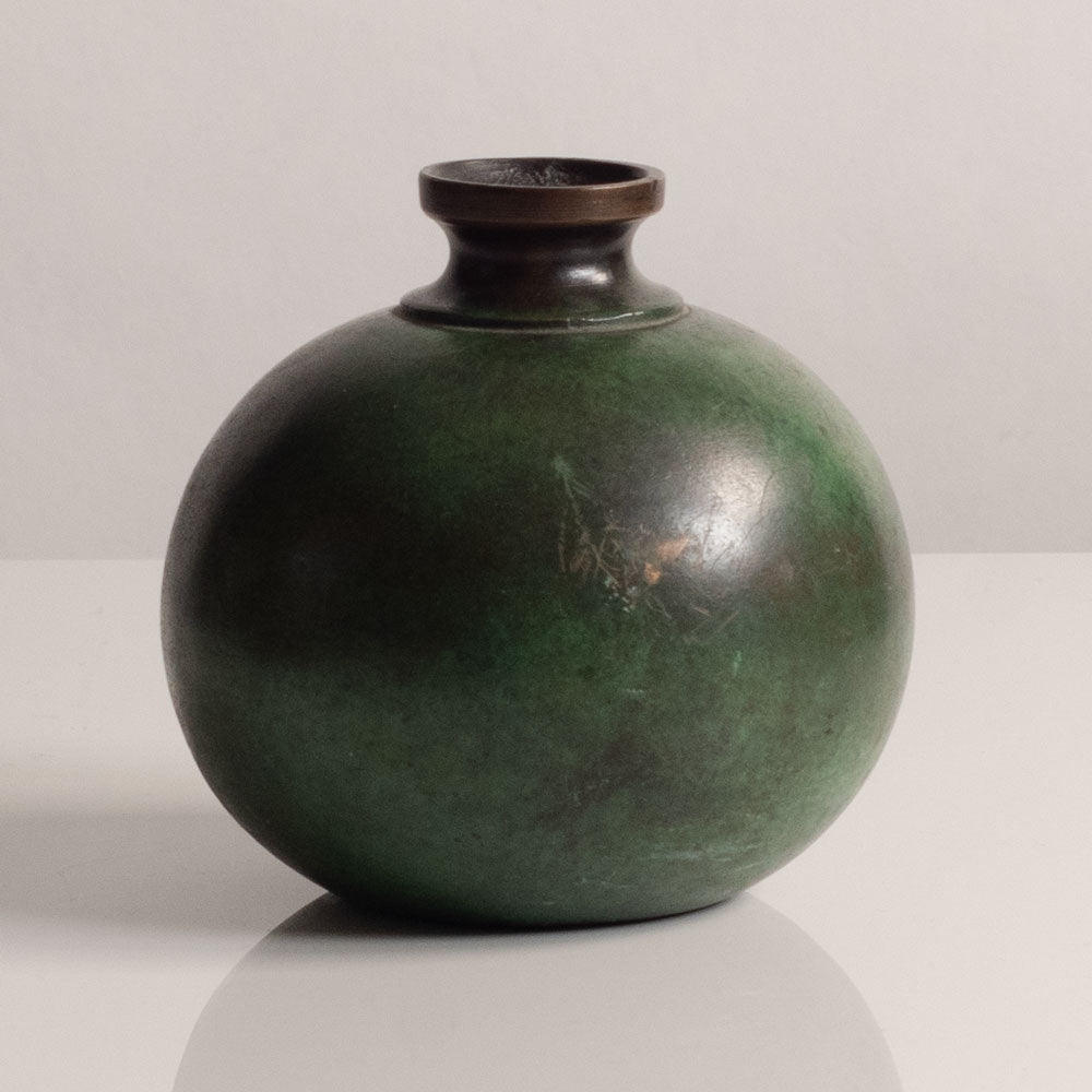 Just Andersen for GAB, Sweden, round bronze vase, 1930s M5489