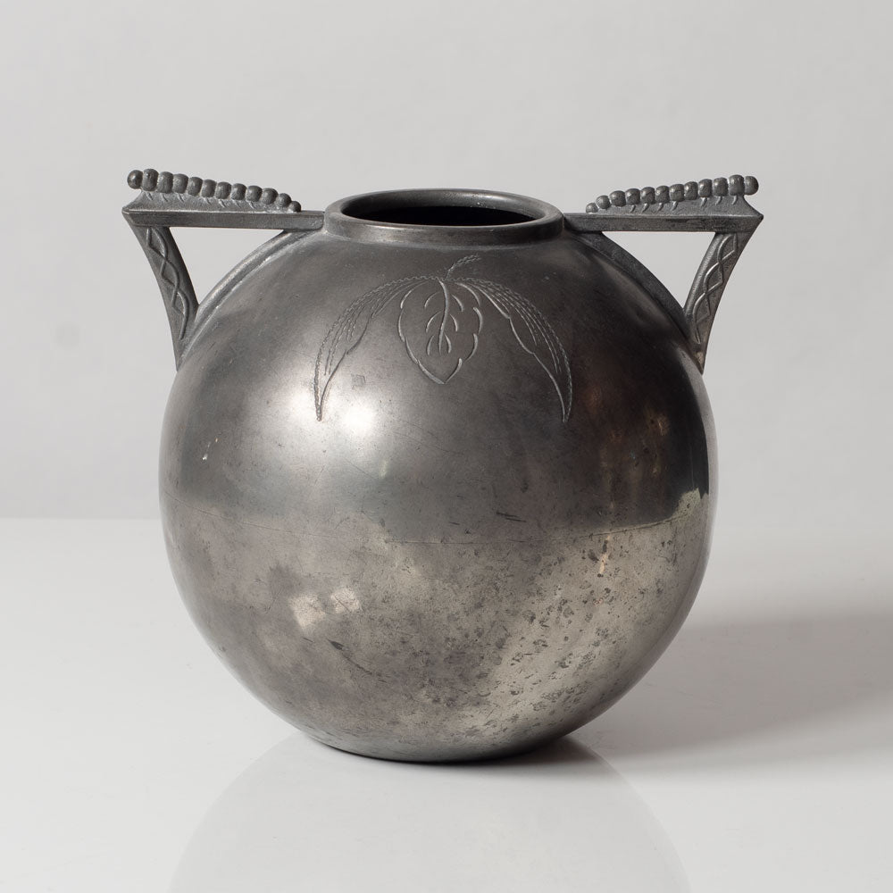 L & L (Loij & Lindbladh), Sweden, handled round pewter vase L354