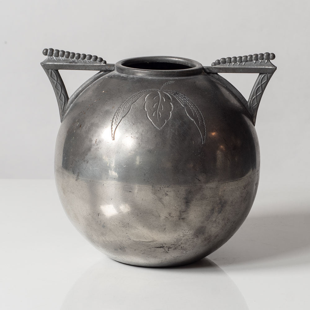 L & L (Loij & Lindbladh), Sweden, handled round pewter vase L354
