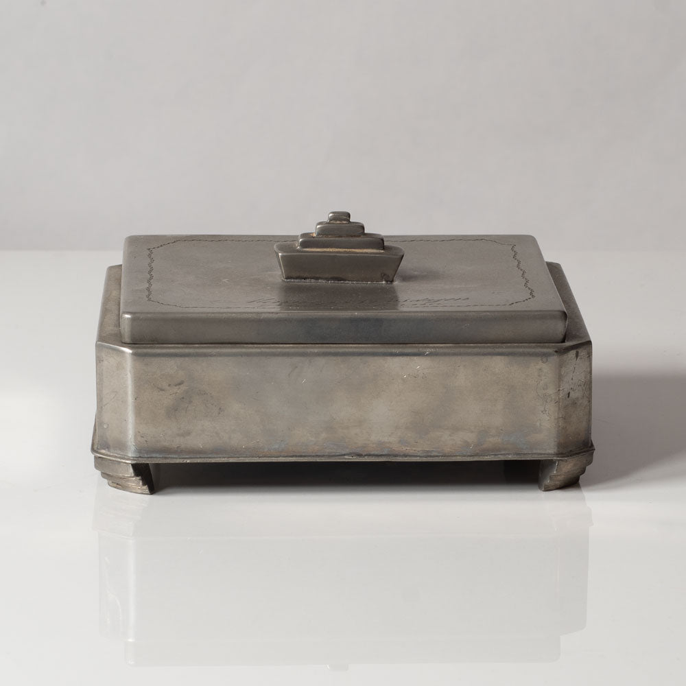 Swedish art deco pewter box L3360