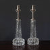 Carl Fagerlund for Orrefors, Sweden, pair of clear glass lamps J1561 and J1562