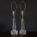 Carl Fagerlund for Orrefors, Sweden, pair of clear glass lamps J1561 and J1562