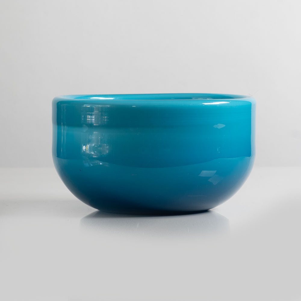Michael Bang for Holmegaard, Denmark, Blue glass Palet bowl M5661