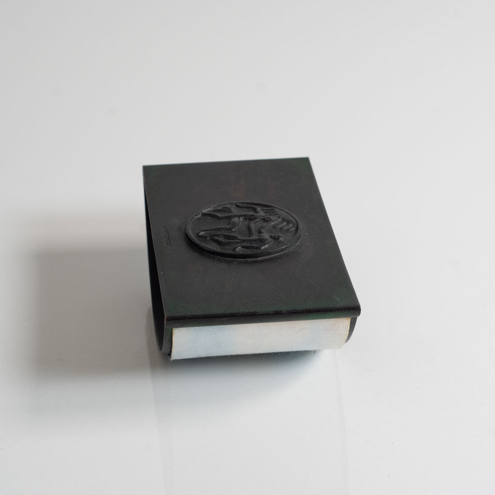 Nils Fougstedt FAK Brons, Sweden, patinated bronze blotter L3507