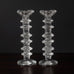 Pair of Glass "Festivo" candlesticks by Timo Sarpaneva for Iittala J1576 and J1575
