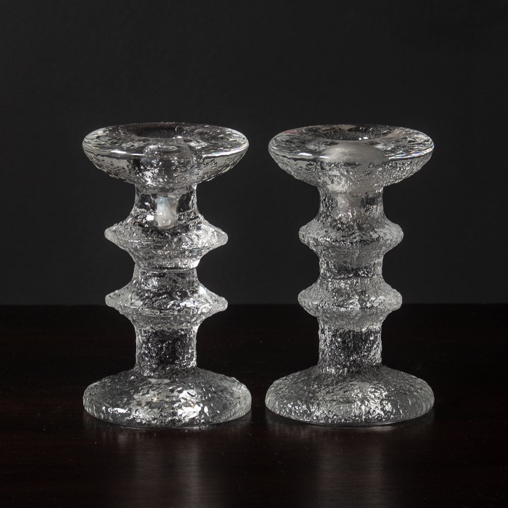 Three  Pairs of Glass "Festivo" candlesticks by Timo Sarpaneva for Iittala