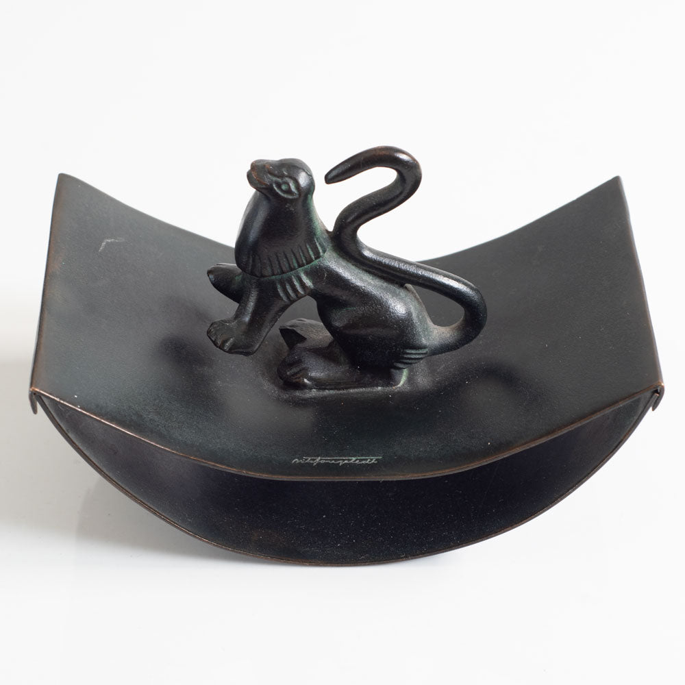 Nils Fougstedt, FAK Brons, Sweden, patinated bronze blotter L3530