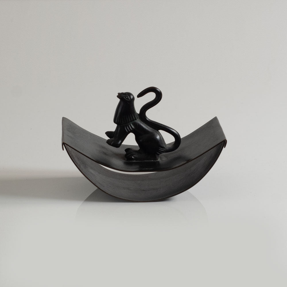 Nils Fougstedt, FAK Brons, Sweden, patinated bronze blotter L3530