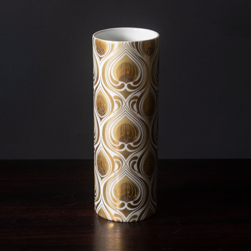 Bjorn Wiinblad for Rosenthal, porcelain vase with gold pattern J1344