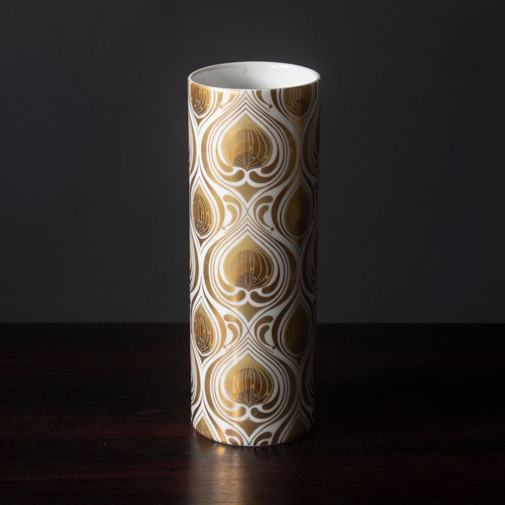Bjorn Wiinblad for Rosenthal, porcelain vase with gold pattern J1344