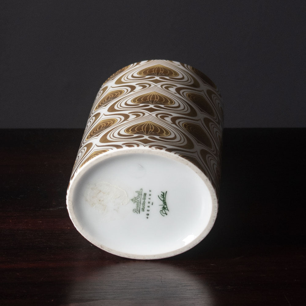 Bjorn Wiinblad for Rosenthal, porcelain vase with gold pattern J1344