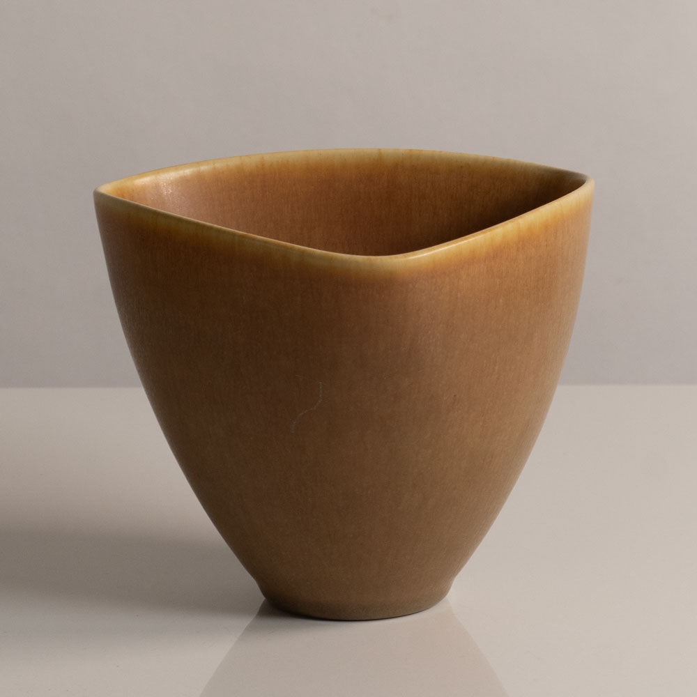 Per Linnemann-Schmidt at Palshus, Denmark, stoneware vase with pale golden brown glaze L3565