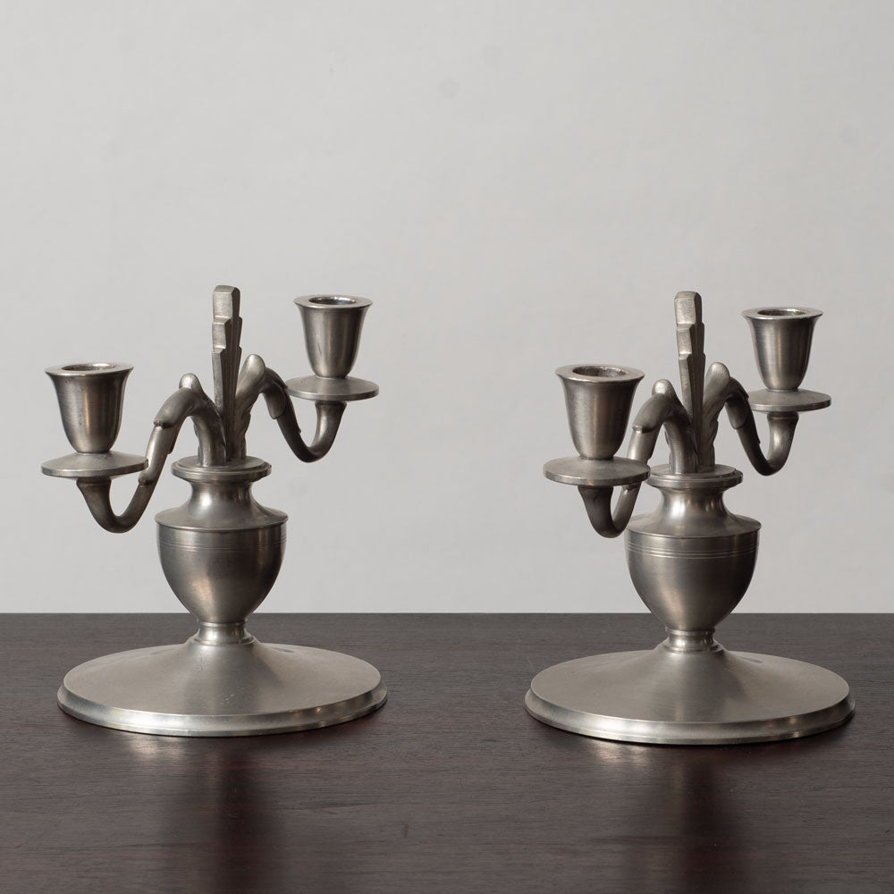 GAB Tenn, Sweden, pair of art deco candelabras L3448