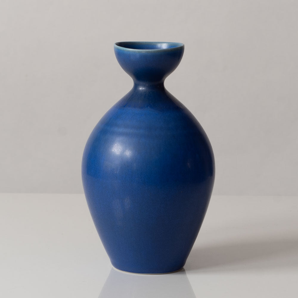 Per Linnemann-Schmidt at Palshus, stoneware vase with blue haresfur glaze K2490