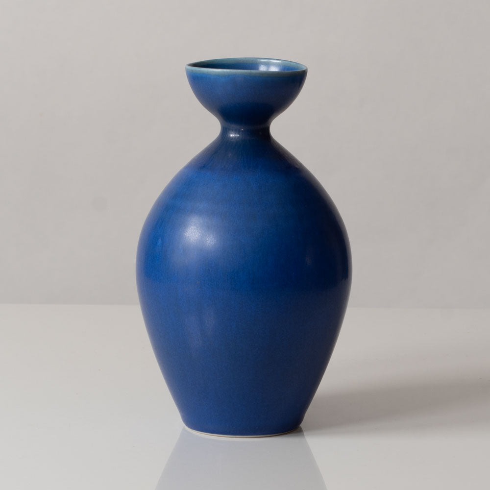 Per Linnemann-Schmidt at Palshus, stoneware vase with blue haresfur glaze K2490