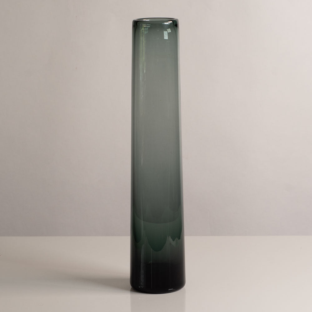 Per Lutken for Holmegaard, Denmark, large cylindrical vase in gray glass M5700