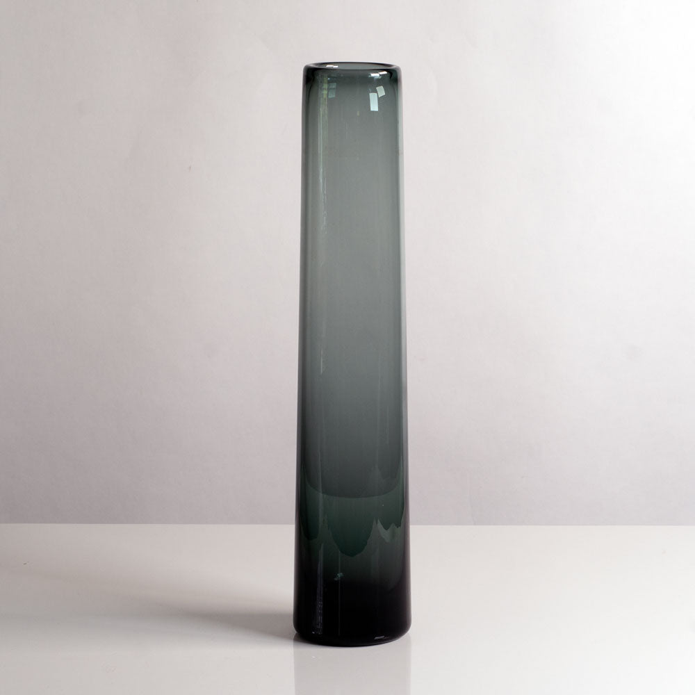 Per Lutken for Holmegaard, Denmark, large cylindrical vase in gray glass M5700