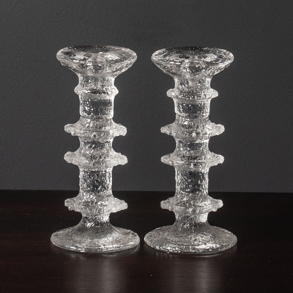 Three  Pairs of Glass "Festivo" candlesticks by Timo Sarpaneva for Iittala