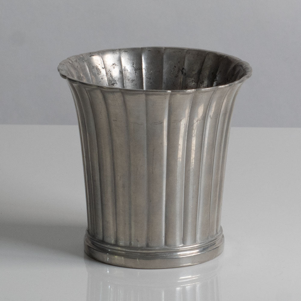 Just Andersen, Denmark, fluted vase in pewter M5694