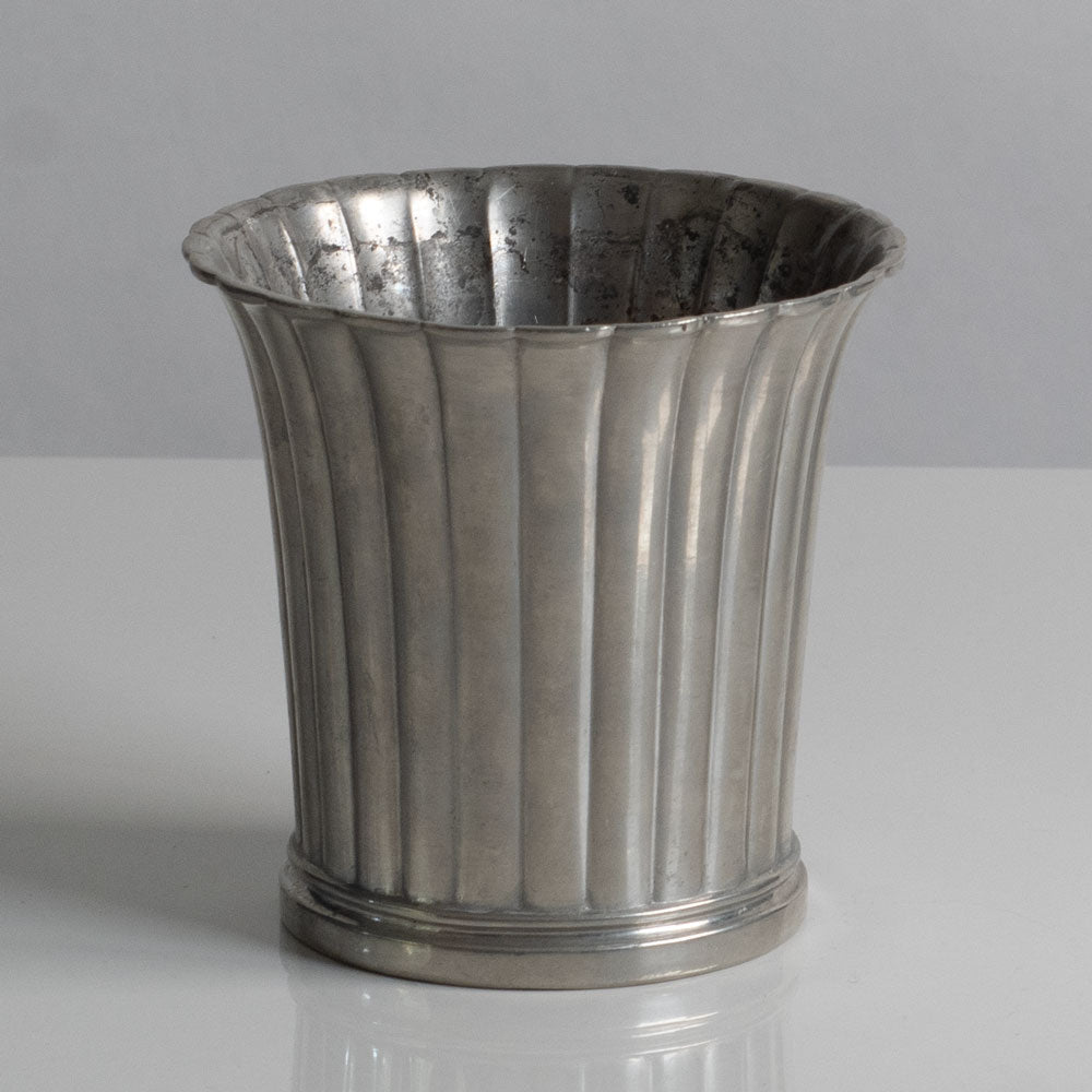 Just Andersen, Denmark, fluted vase in pewter M5694