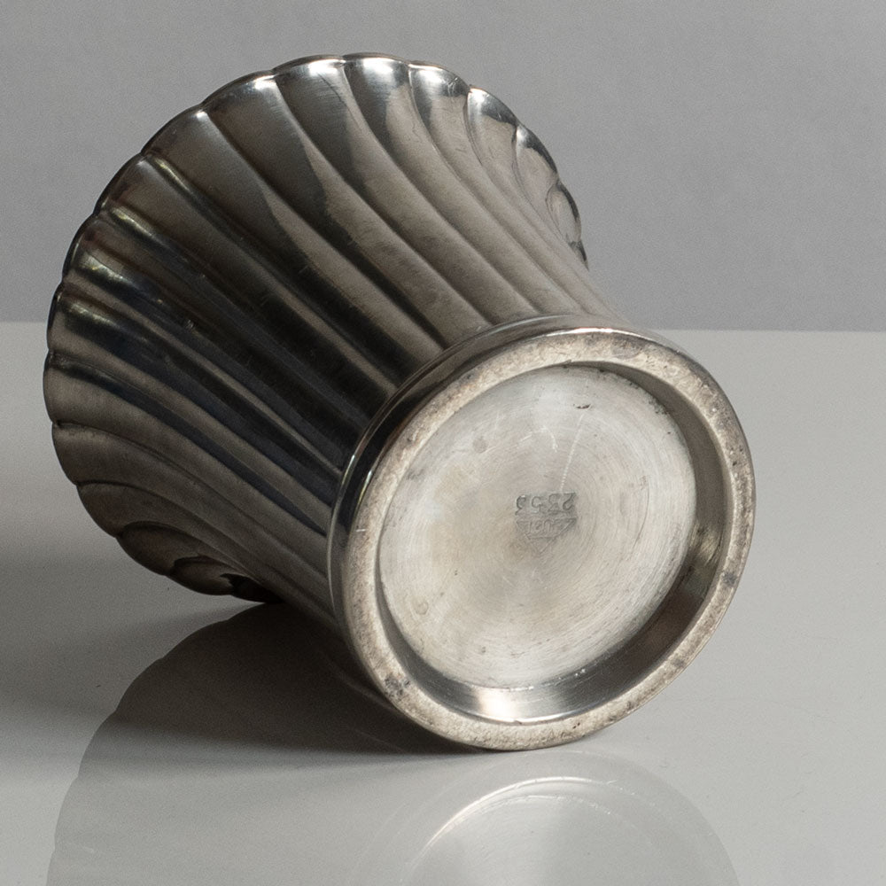 Just Andersen, Denmark, fluted vase in pewter M5694