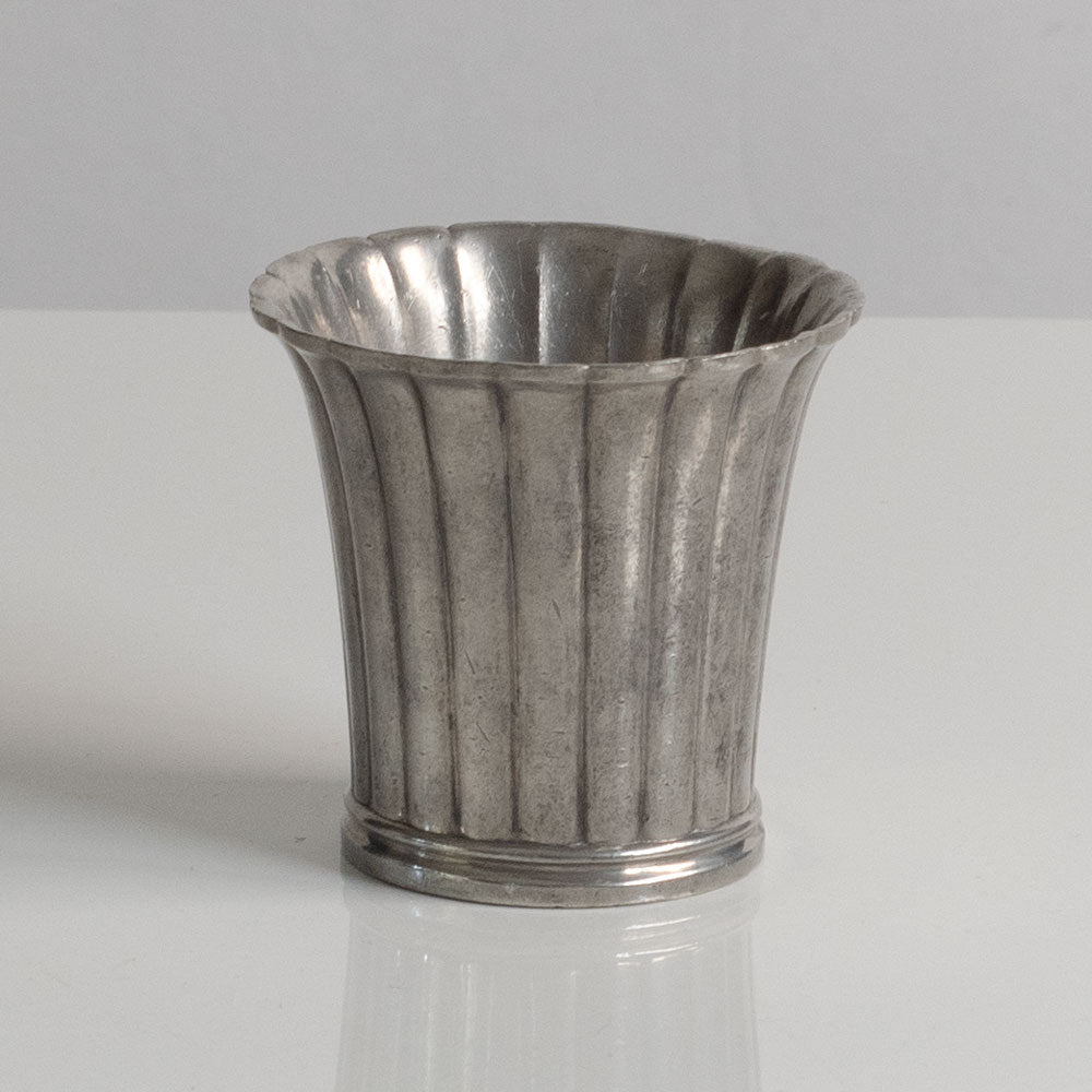 Just Andersen, Denmark, fluted vase in pewter M5695