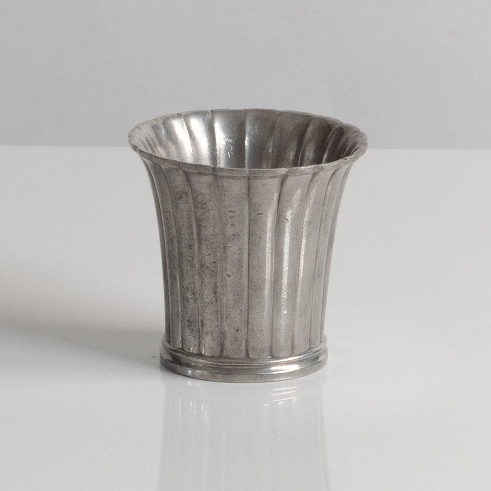 Just Andersen, Denmark, fluted vase in pewter M5695