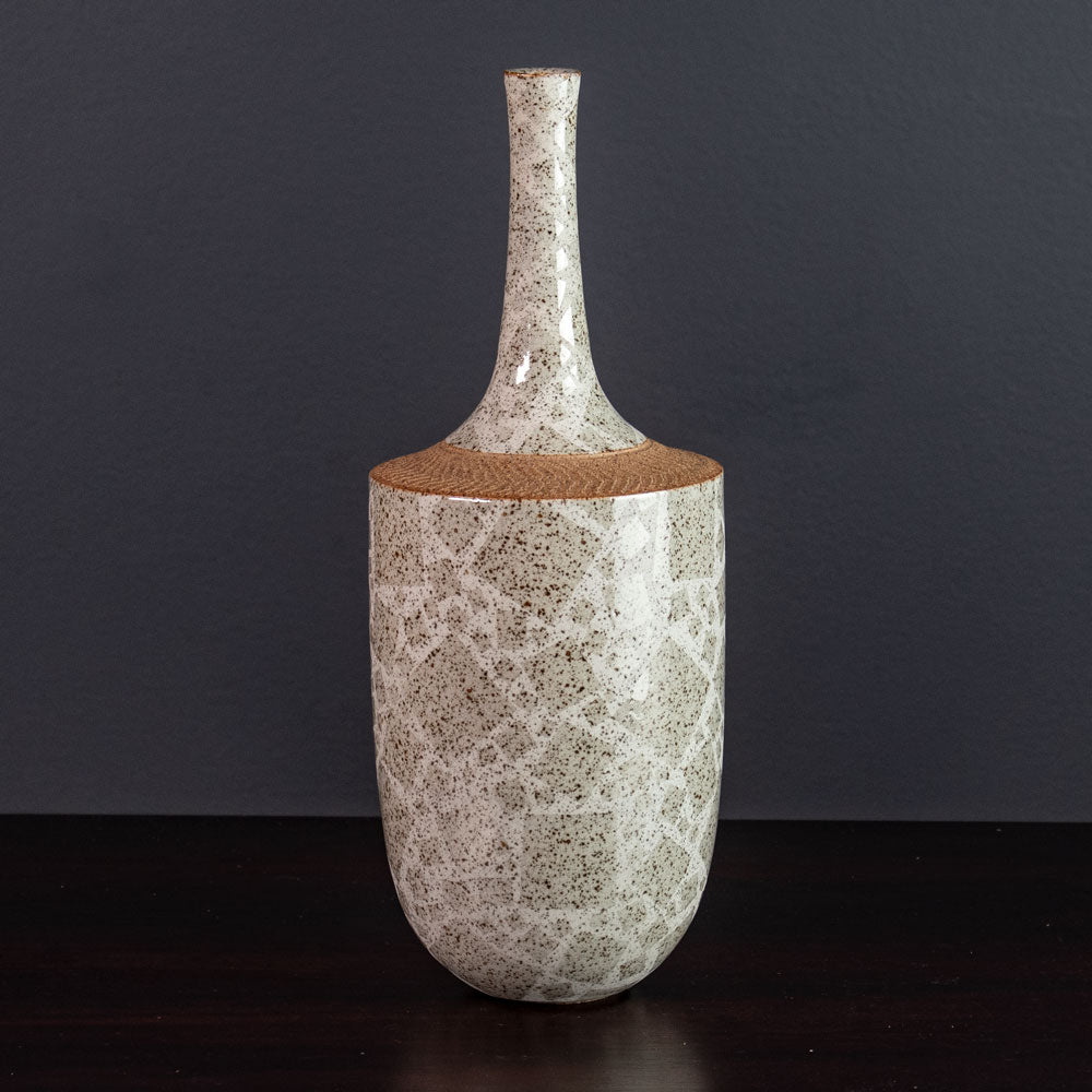 Horst Göbbels, own studio, Germany, unique stoneware vase with gray glaze J1274