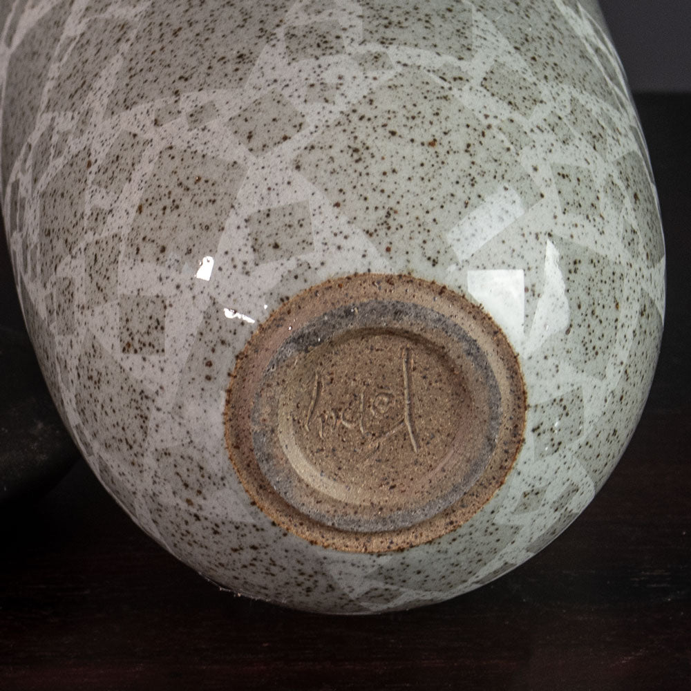 Horst Göbbels, own studio, Germany, unique stoneware vase with gray glaze J1274