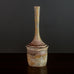Gorge Hohlt, Germany, unique stoneware bottle vase with oxblood and pale brown glaze J1270