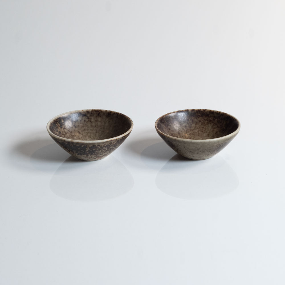 Two small bowls with white and brown glaze by Carl Harry Stålhane for Rörstrand, Sweden