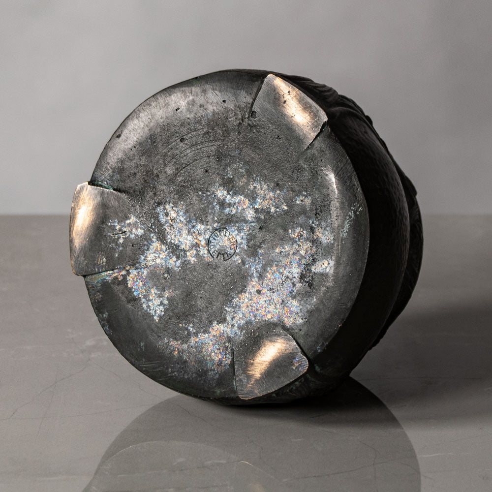 Otto Meyer Foundry, Sweden, art nouveau bronze vase J1503