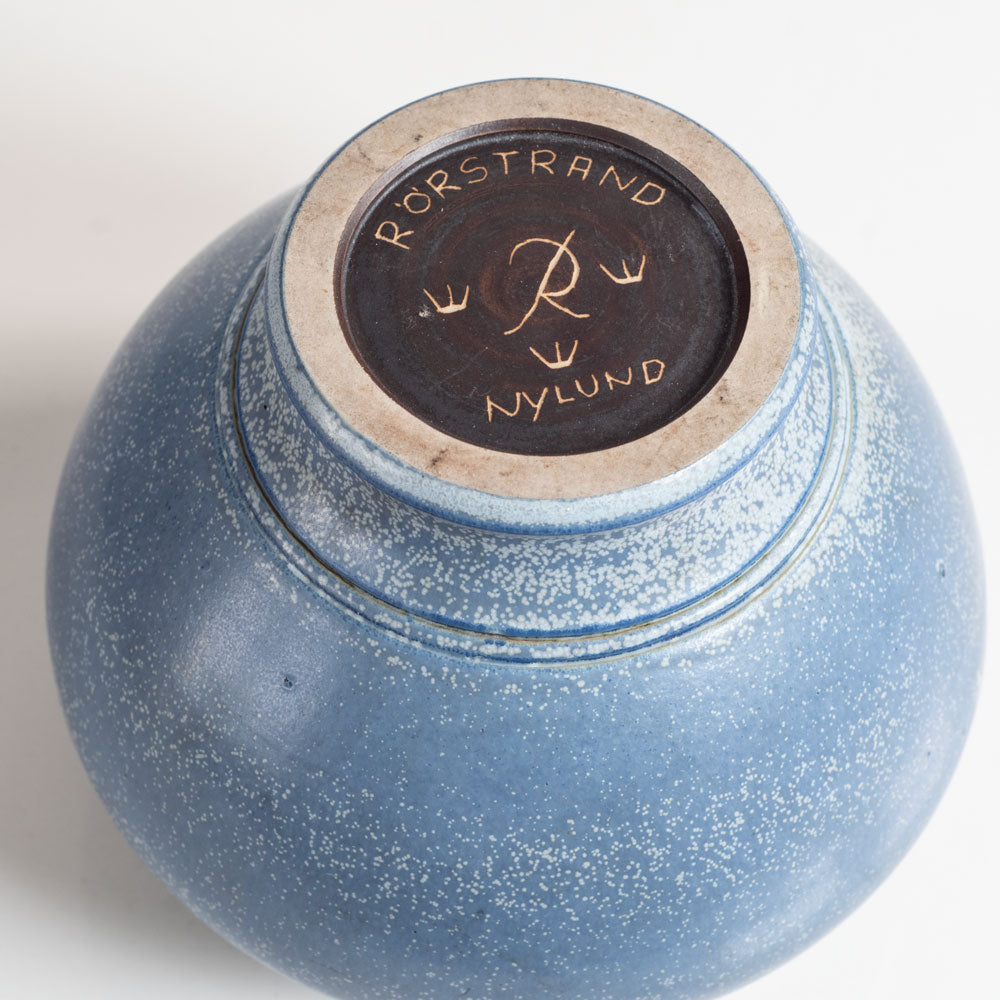 Gunnar Nylund for Rörstrand, Sweden, stoneware vase with blue glaze M5704