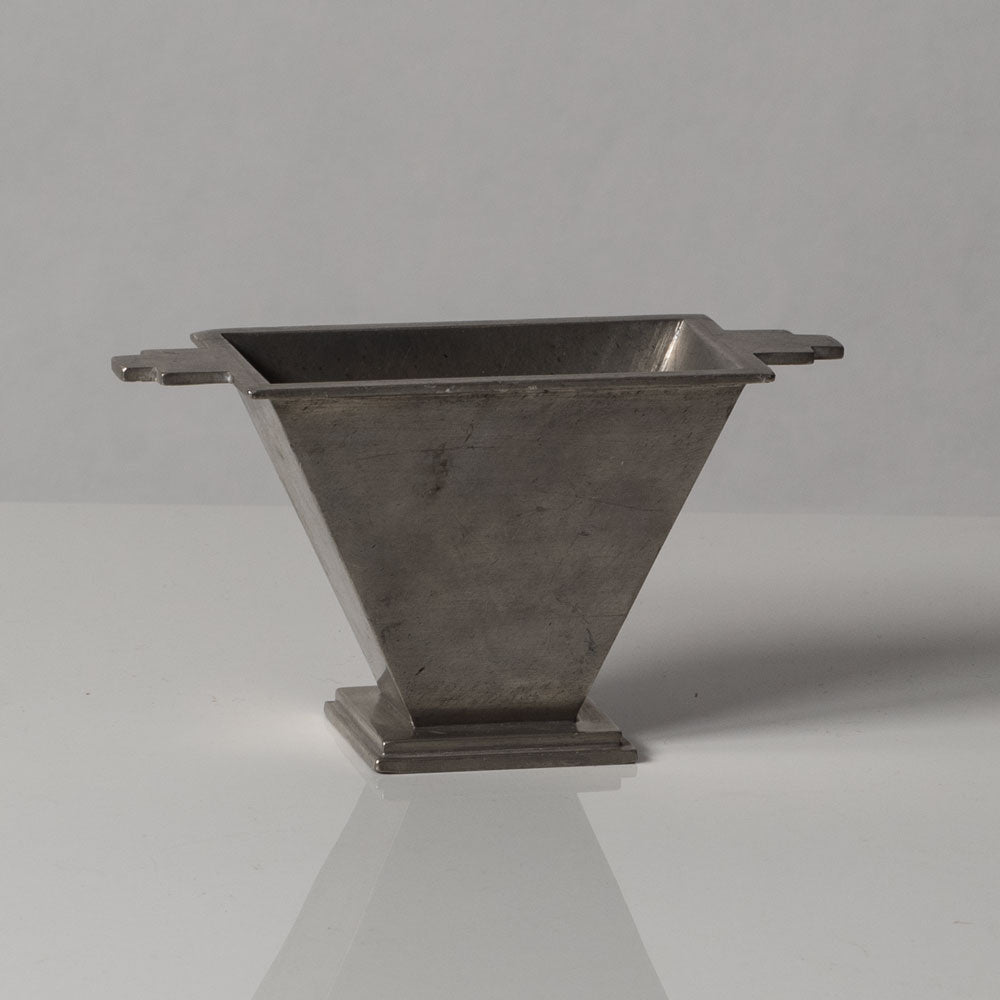 Herman Bergman Fine Art Foundry, Sweden, small pewter handled vase L3352