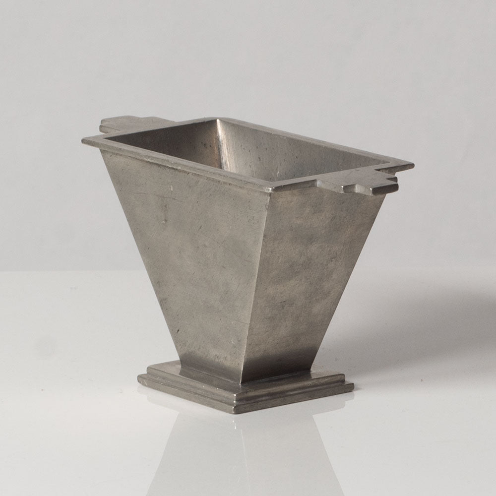 Herman Bergman Fine Art Foundry, Sweden, small pewter handled vase L3352