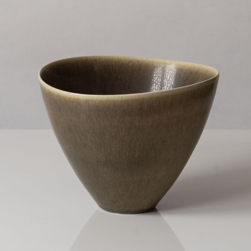 Per Linnemann-Schmidt at Palshus, Denmark, stoneware vase with brown glaze L3566