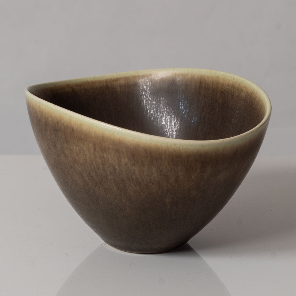 Per Linnemann-Schmidt for Palshus, Denmark, stoneware vase with brown haresfur glaze L3568