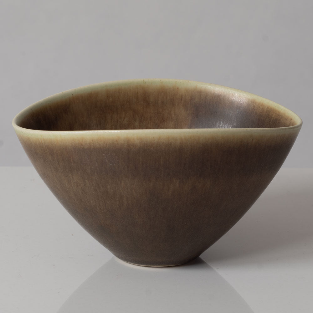 Per Linnemann-Schmidt for Palshus, Denmark, stoneware vase with brown haresfur glaze L3568