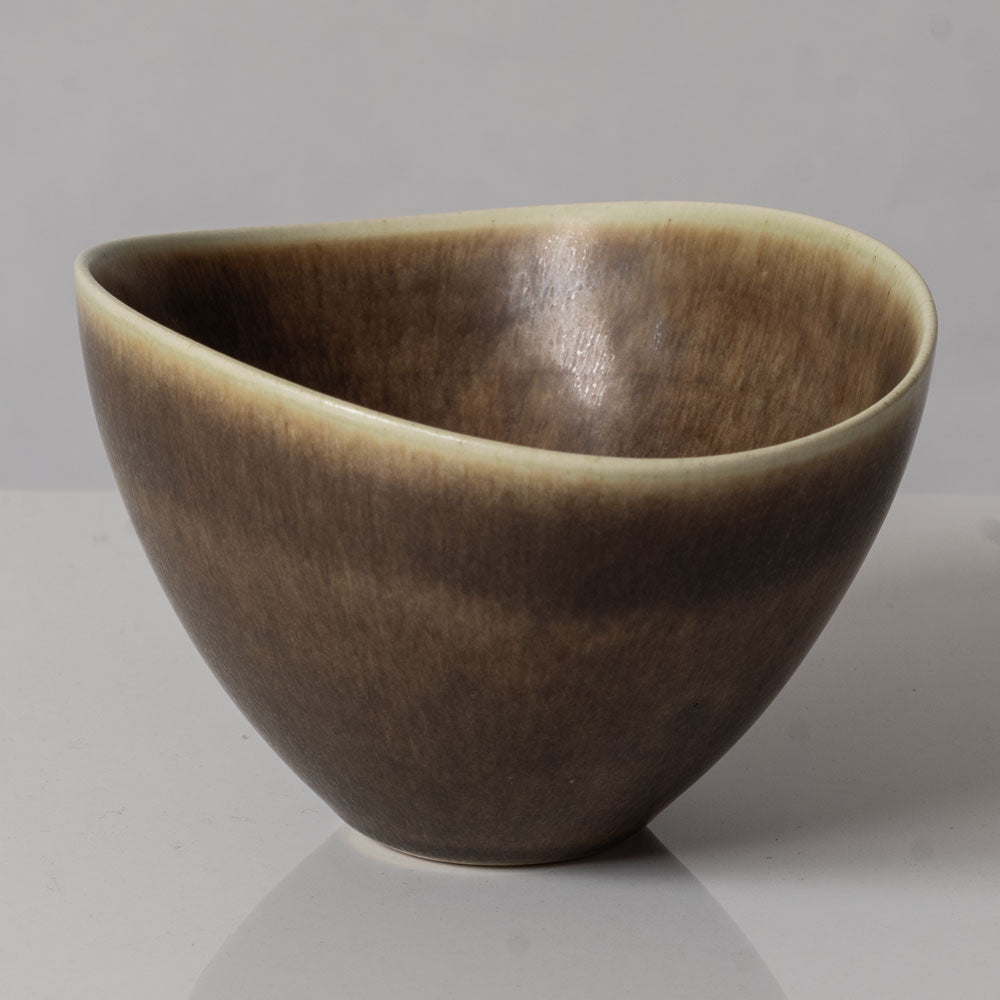 Per Linnemann-Schmidt for Palshus, Denmark, stoneware vase with brown haresfur glaze L3568