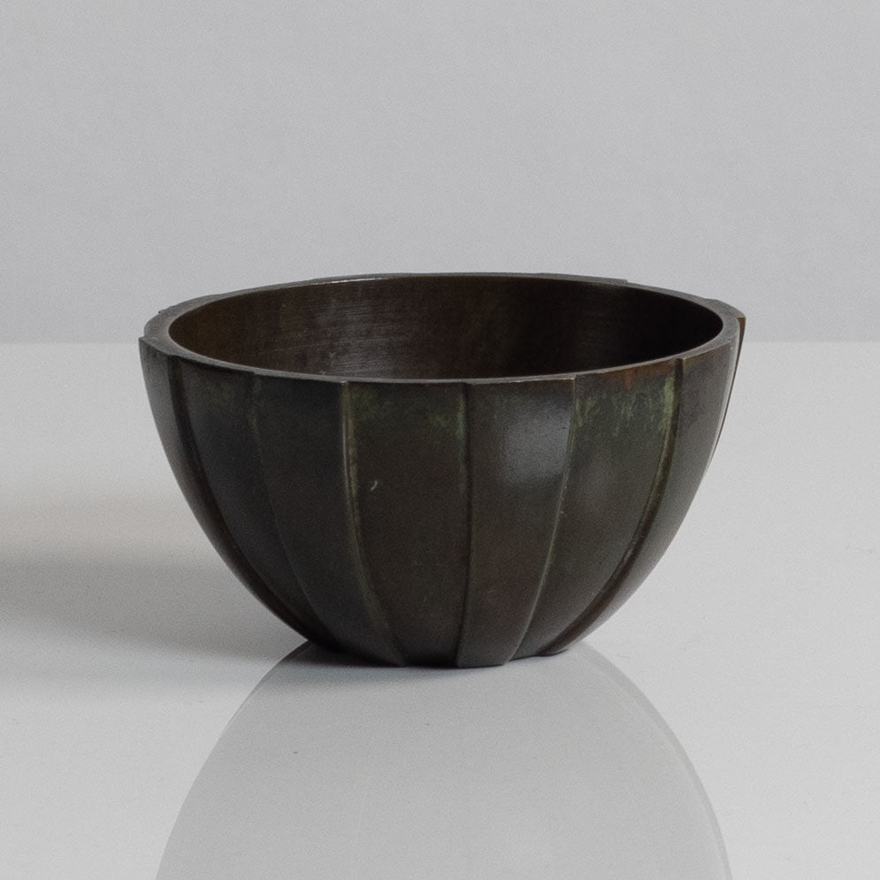 Just Andersen for GAB, Sweden, bronze fluted bowl M5724