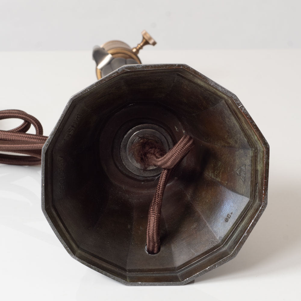 Just Andersen, Denmark, lamp in disko metal K2533