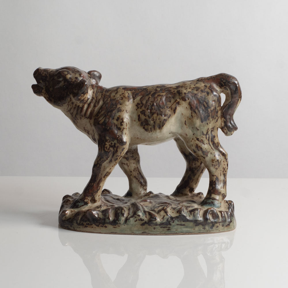 Knud Kyhn for Royal Copenhagen, Denmark, stoneware figure of a calf M5754