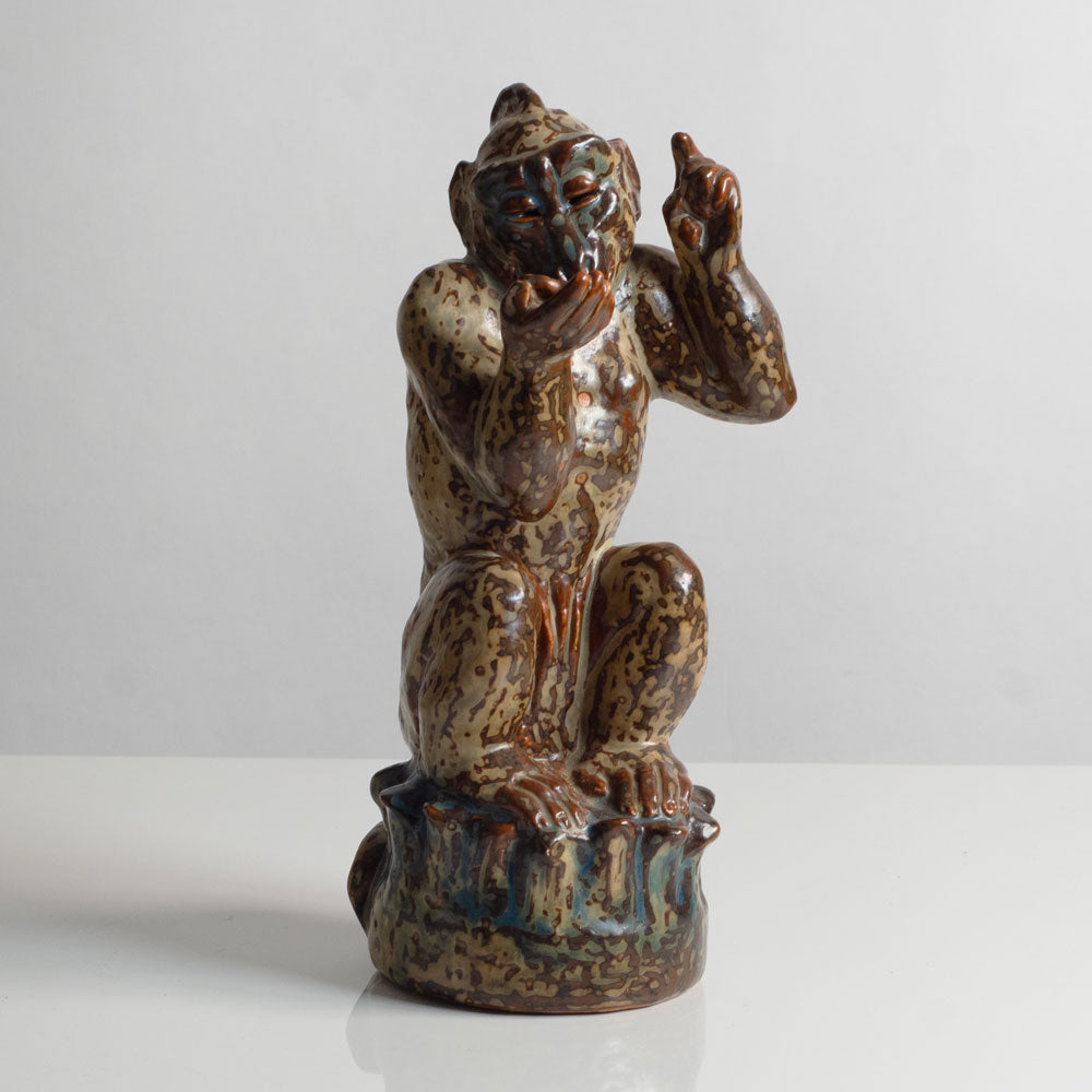 Knud Kyhn for Royal Copenhagen, Denmark, stoneware figure of a baboon M5635