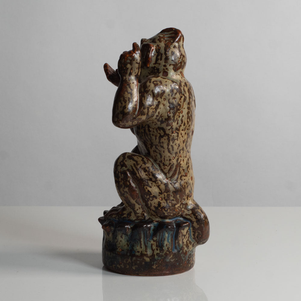 Knud Kyhn for Royal Copenhagen, Denmark, stoneware figure of a baboon M5635