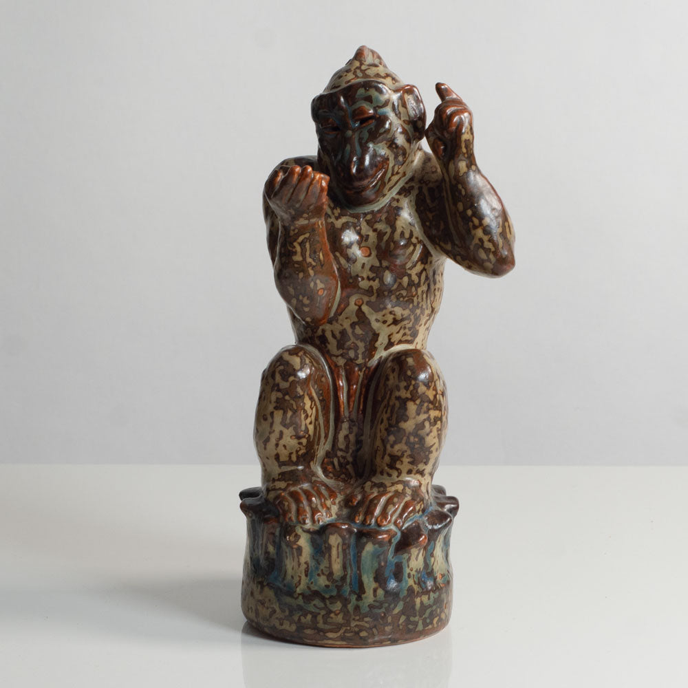 Knud Kyhn for Royal Copenhagen, Denmark, stoneware figure of a baboon M5635