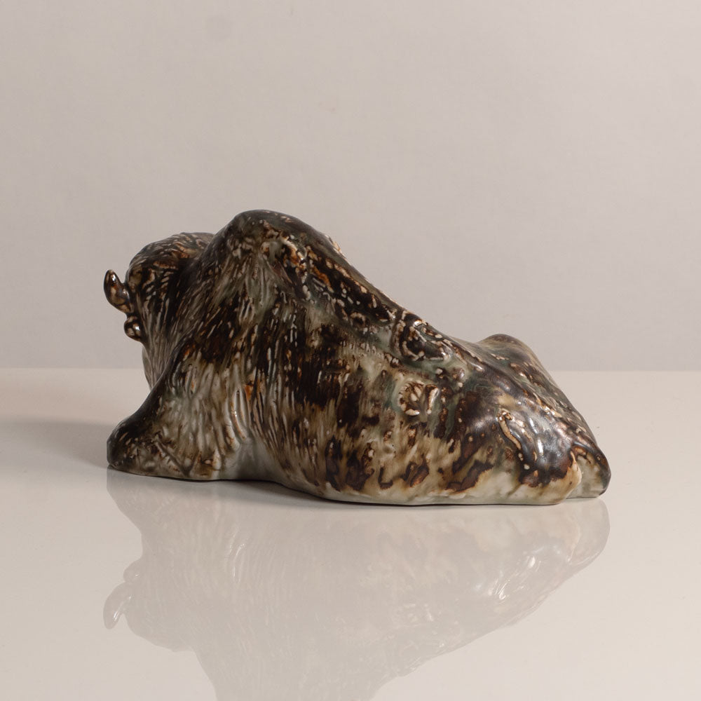 Karl Larsen for Royal Copenhagen, Denmark, stoneware figure of a bison M5751