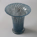 Bertil Vallien for Boda-Åfors, Sweden, unique footed vase in blue and black glass J1630