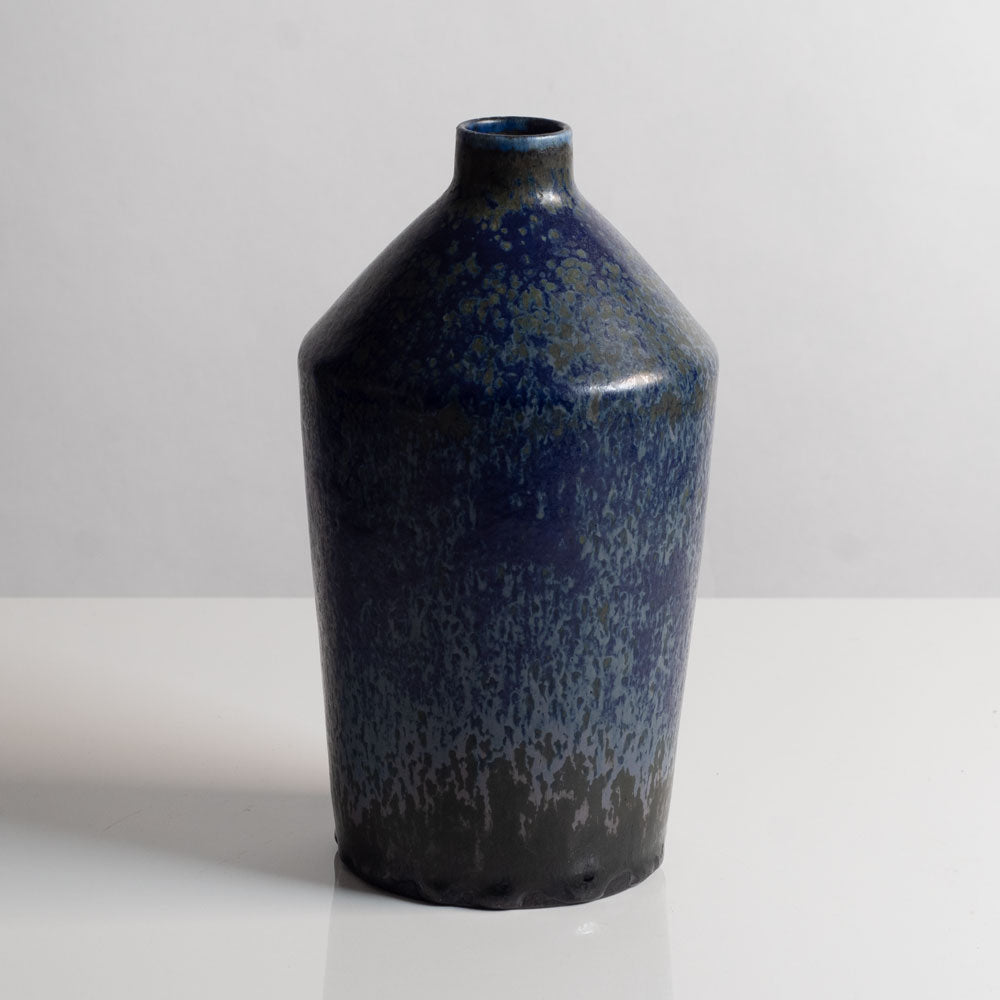 Group of unique vases with blue glaze by Carl Harry Stålhane for Rörstrand, Sweden